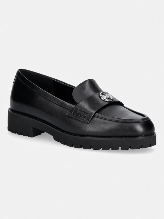 Zdjęcie produktu MICHAEL Michael Kors loafersy damskie skórzane Jaelyn Lug Loafer czarny