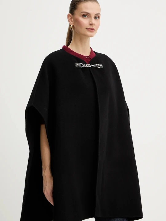 Zdjęcie produktu MICHAEL Michael Kors poncho z dodatkiem wełny czarny