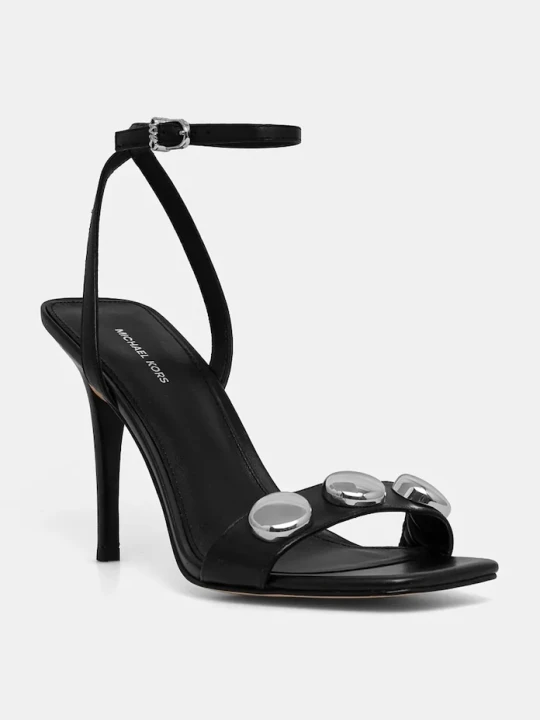 Zdjęcie produktu MICHAEL Michael Kors sandały skórzane Liana Dome Stud Sandal czarny