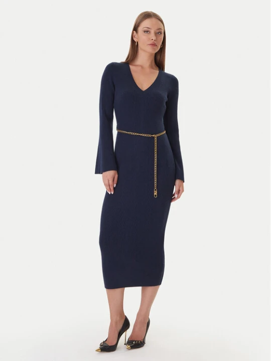 Zdjęcie produktu MICHAEL Michael Kors Sukienka dzianinowa MF5835G4VR Granatowy Slim Fit