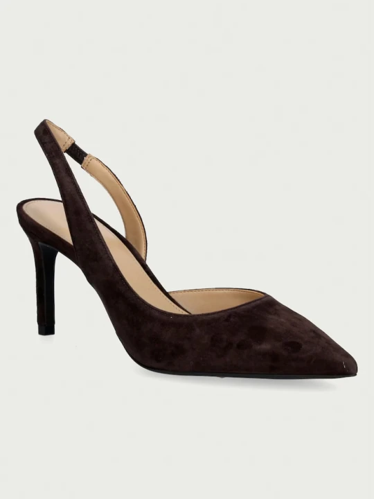 Zdjęcie produktu MICHAEL Michael Kors szpilki nubukowe Alina Flex Sling Pump brązowy