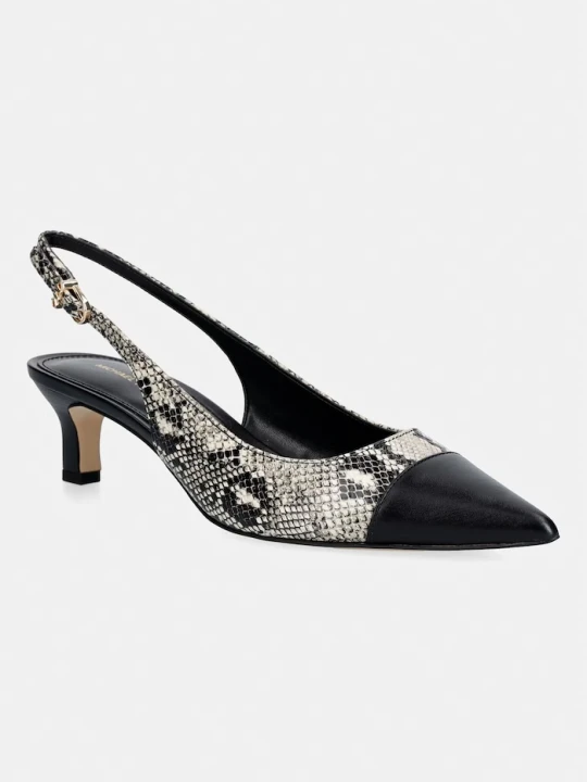 Zdjęcie produktu MICHAEL Michael Kors szpilki skórzane Amara Toe Cap Sling Pump czarny