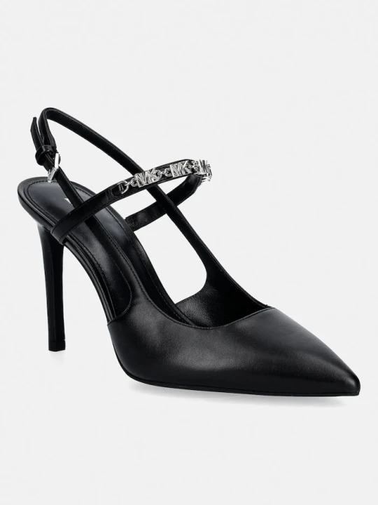Zdjęcie produktu MICHAEL Michael Kors szpilki skórzane Dina Flex High Sling Pump czarny