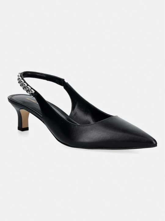 Zdjęcie produktu MICHAEL Michael Kors szpilki skórzane Marcia Kitten Sling Pump czarny