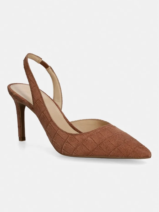Zdjęcie produktu MICHAEL Michael Kors szpilki zamszowe Alina Flex Sling Pump brązowy