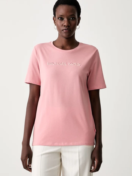 Zdjęcie produktu MICHAEL Michael Kors T-shirt damski bawełniany różowy