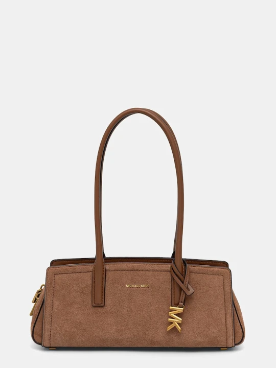 Zdjęcie produktu MICHAEL Michael Kors torebka bagietka damska zamszowa LAILA brązowy