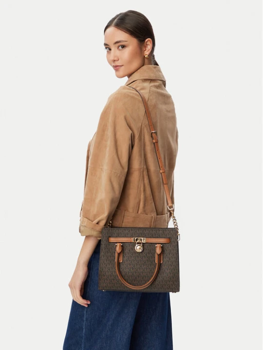 Zdjęcie produktu MICHAEL Michael Kors Torebka Hamilton Moderne 30T6GNXS1B Brązowy ciemny
