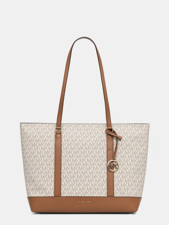 Zdjęcie produktu MICHAEL Michael Kors torebka shopper damska z imitacji skóry beżowy