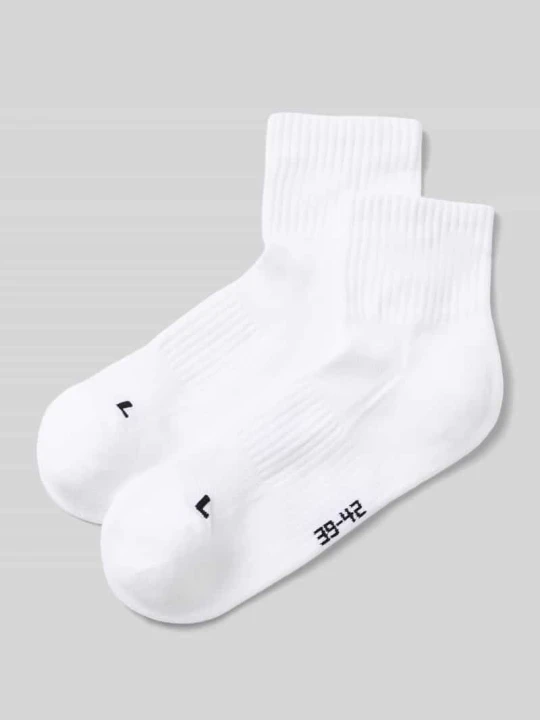 Zdjęcie produktu Mid Running Socks w 2‑pakiecie z prążkowanymi ściągaczami Snocks Biały