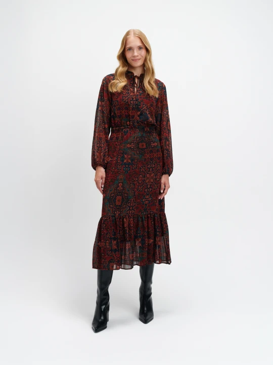 Zdjęcie produktu Midi sukienka w stylu boho TOP SECRET Bordo