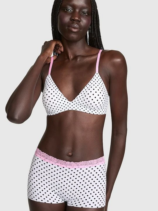 Zdjęcie produktu Miękki biustonosz bralette bez fiszbin i bez wypełnienia Marshmallow Victoria's Secret Z nadrukiem