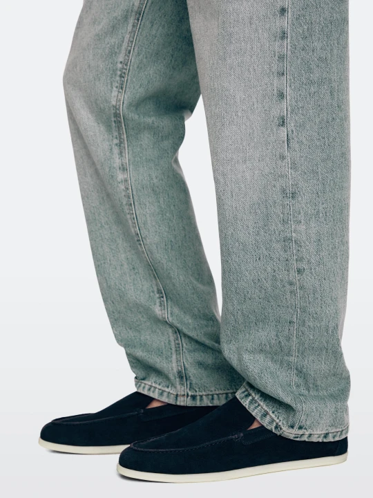 Zdjęcie produktu Miękki Mokasyn Z Zamszowej Skóry - Niebieski - Massimo Dutti - Male