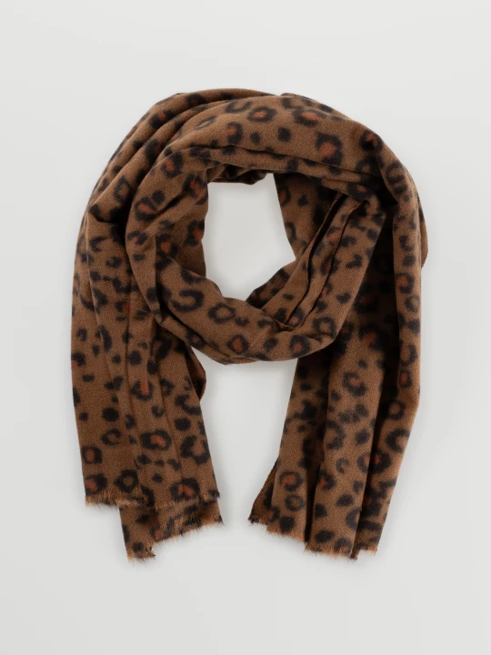 Zdjęcie produktu Miękki szalik w panterkę TOP SECRET Camel