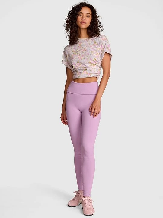 Zdjęcie produktu PINK Miękkie legginsy bezszwowe z zawijanym pasem Victoria's Secret Fioletowy