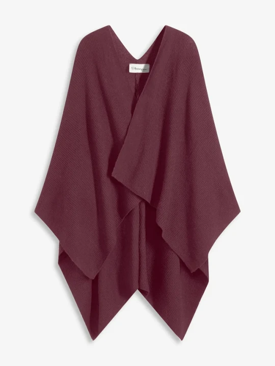 Zdjęcie produktu Miękkie poncho BonPrix czerwony