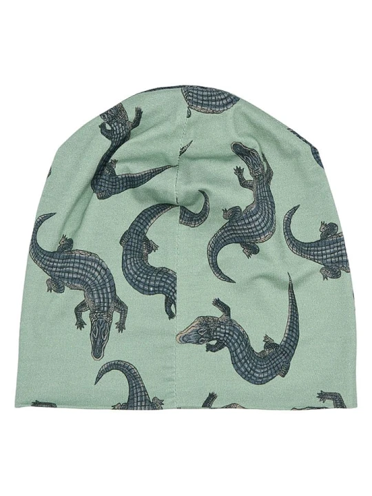 Zdjęcie produktu mikk-line Czapka beanie w kolorze zielonym rozmiar: 98 / 104