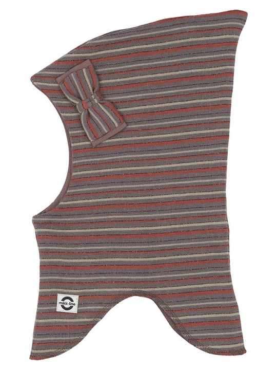 Zdjęcie produktu mikk-line Kominiarka w kolorze szaro-pomarańczowym rozmiar: 86 / 92