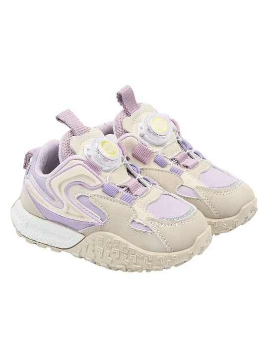 Zdjęcie produktu mikk-line Sneakersy w kolorze beżowo-fioletowym rozmiar: 33
