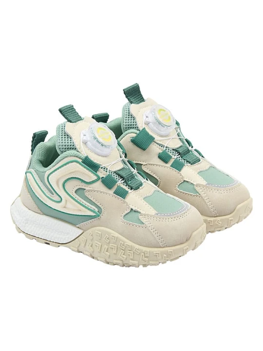 Zdjęcie produktu mikk-line Sneakersy w kolorze beżowo-turkusowym rozmiar: 31
