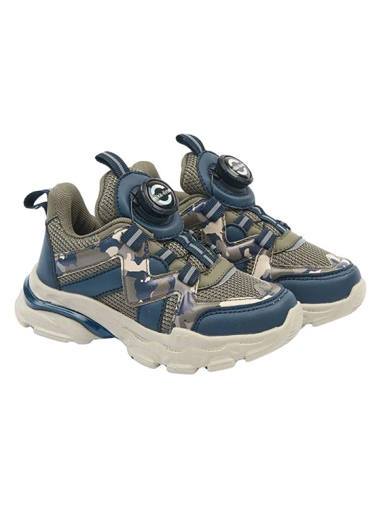Zdjęcie produktu mikk-line Sneakersy w kolorze oliwkowo-granatowym rozmiar: 30