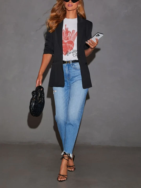 Zdjęcie produktu Milan Kiss Blezer w kolorze czarnym rozmiar: L