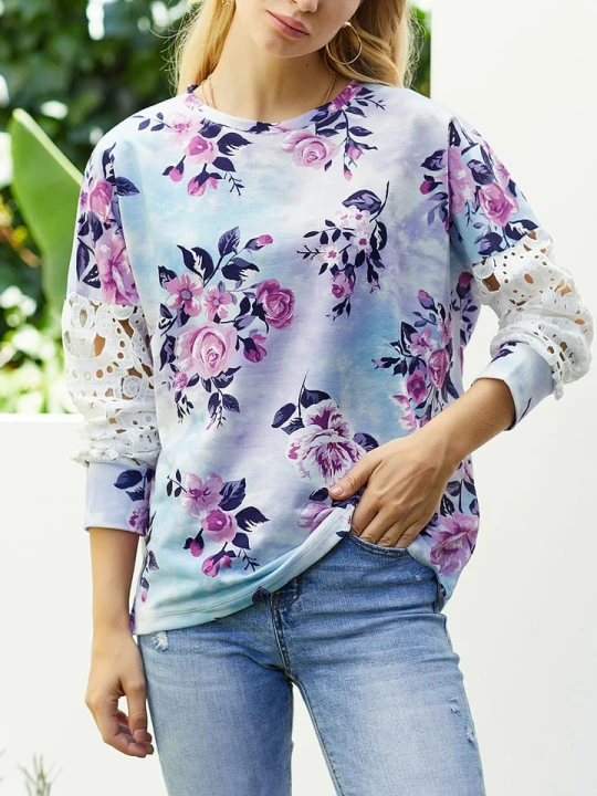 Zdjęcie produktu Milan Kiss Bluza w kolorze błękitno-fioletowym rozmiar: S