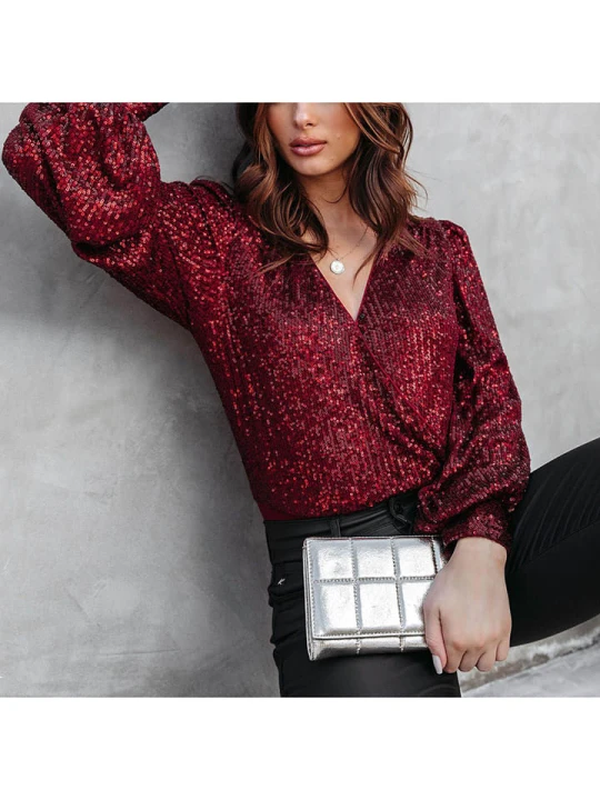 Zdjęcie produktu Milan Kiss Bluzka w kolorze bordowym rozmiar: XL