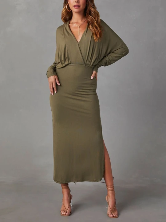 Zdjęcie produktu LA Angels Sukienka w kolorze khaki rozmiar: XL
