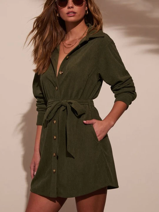 Zdjęcie produktu Milan Kiss Sukienka w kolorze khaki rozmiar: S