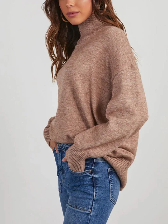 Zdjęcie produktu Milan Kiss Sweter w kolorze beżowym rozmiar: XL