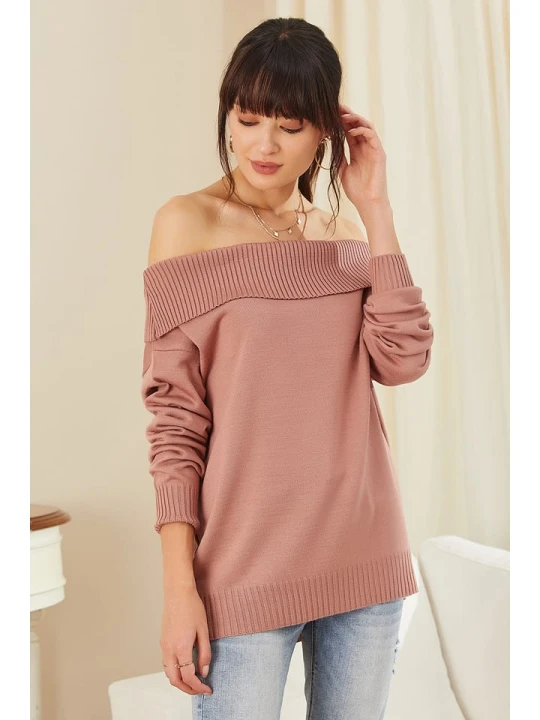 Zdjęcie produktu Milan Kiss Sweter w kolorze jasnoróżowym rozmiar: XL