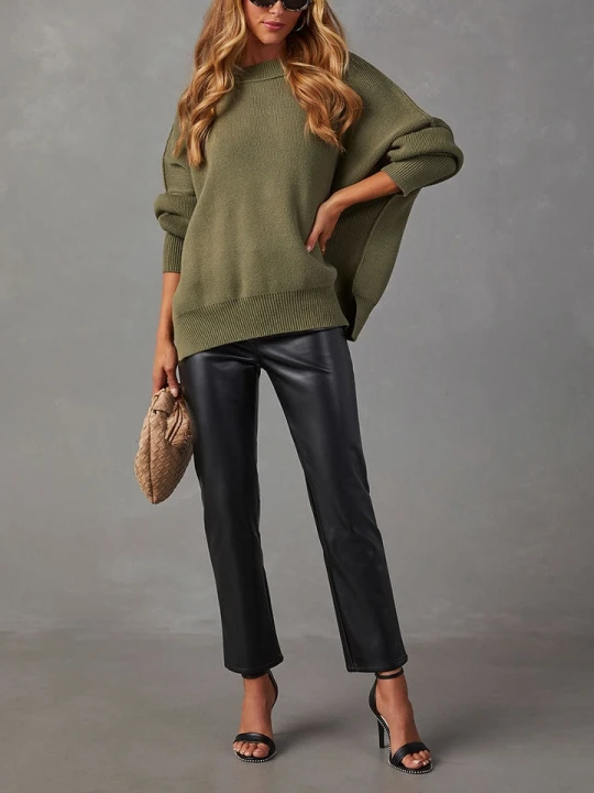 Zdjęcie produktu Milan Kiss Sweter w kolorze khaki rozmiar: L