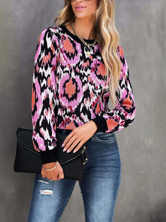 Zdjęcie produktu Milan Kiss Sweter ze wzorem rozmiar: XL