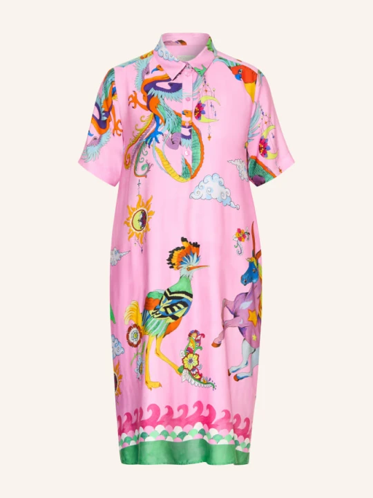 Zdjęcie produktu Milano Italy Sukienka Koszulowa Z Satyny pink