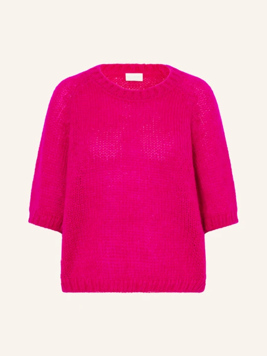 Zdjęcie produktu Milano Italy Sweter Z Moheru Z Rękawami 3/4 pink