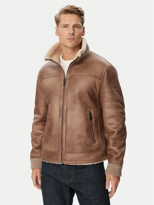 Zdjęcie produktu Milestone Kożuch sztuczny MSRiano 630813 60935 Brązowy jasny Regular Fit