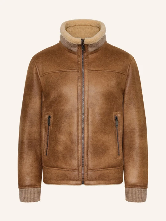 Zdjęcie produktu Milestone Kurtka Msriano O Wyglądzie Skóry beige