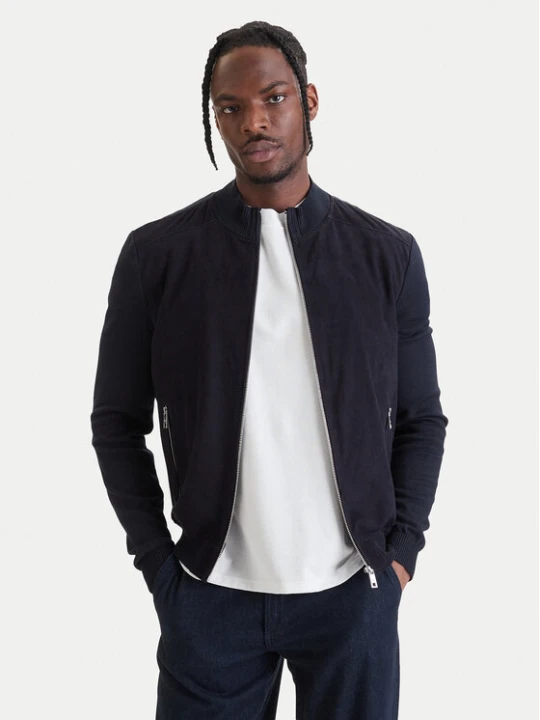Zdjęcie produktu Milestone Kurtka skórzana 61163860755 Granatowy Slim Fit