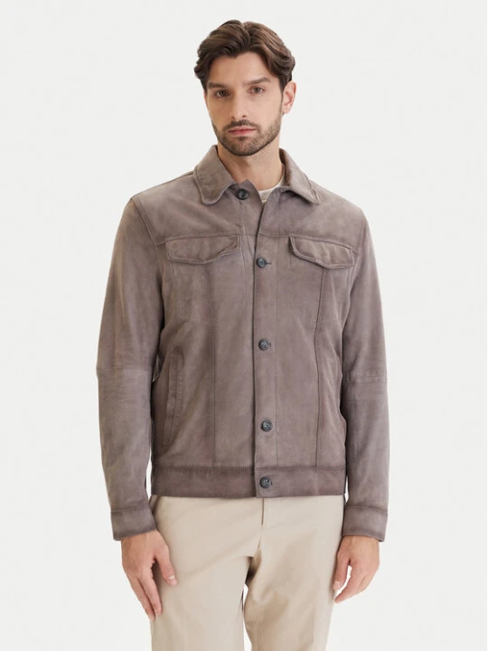Zdjęcie produktu Milestone Kurtka skórzana Maurice 611613 60745 Brązowy Regular Fit