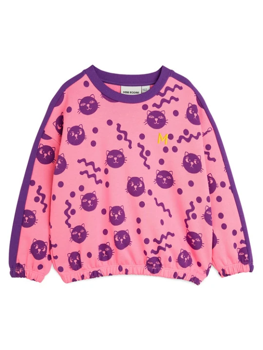 Zdjęcie produktu MINI RODINI Bluza Squiggly Cats 2512012228 Różowy Regular Fit