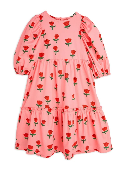 Zdjęcie produktu MINI RODINI Sukienka codzienna Roses 2515010528 Różowy Regular Fit
