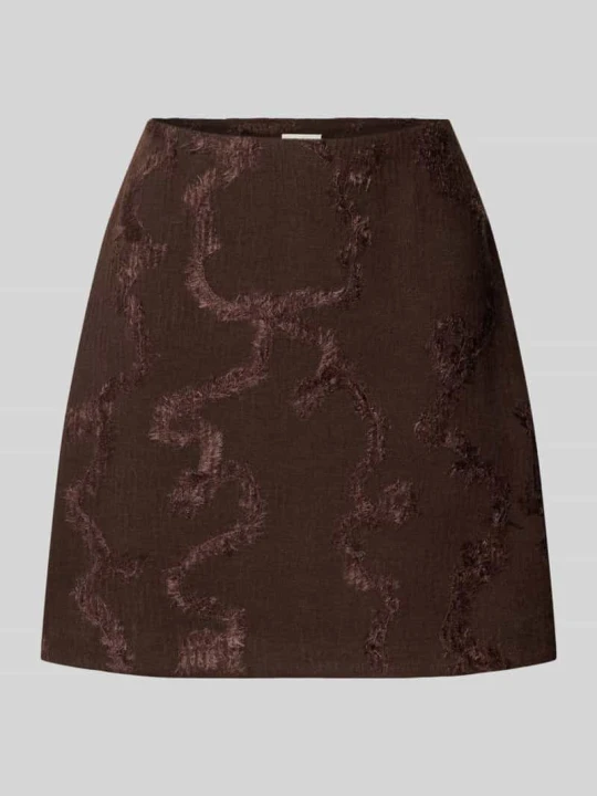 Zdjęcie produktu Mini spódnica w stylu allover model 'JURLIE' Ichi Ciemnobrązowy