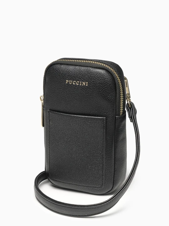 Zdjęcie produktu Mini torebka damska telefonówka czarna Puccini