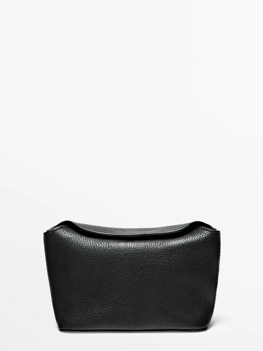 Zdjęcie produktu Mini Torebka Do Ręki Ze Skóry Nappa - Czarny - Massimo Dutti - Female