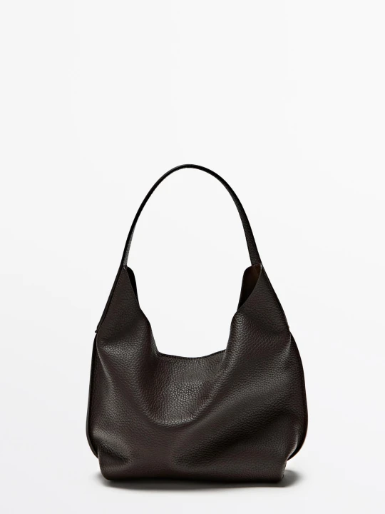 Zdjęcie produktu Mini Torebka Na Ramię Ze Skóry Nappa - Brązowy - Massimo Dutti - Female