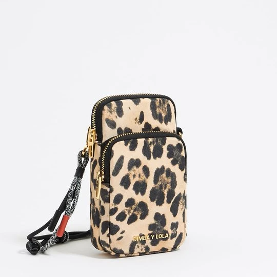 Zdjęcie produktu Etui na telefon nylon print Leopard naturalne BIMBA Y LOLA