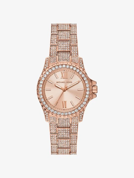 Zdjęcie produktu Miniaturowy zegarek Everest w kolorze różowego złota z kryształkami pavé Michael Kors