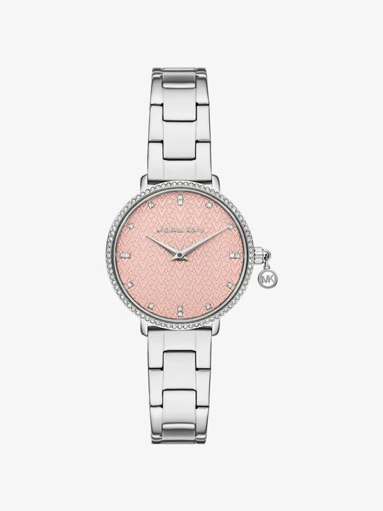 Zdjęcie produktu Miniaturowy zegarek Pyper w stylu pavé w srebrnym kolorze Michael Kors