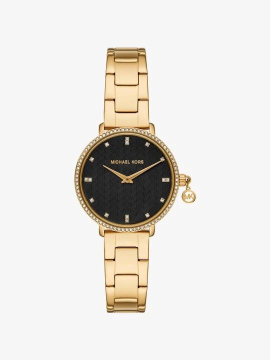 Zdjęcie produktu Miniaturowy zegarek Pyper w stylu pavé w złotym kolorze Michael Kors